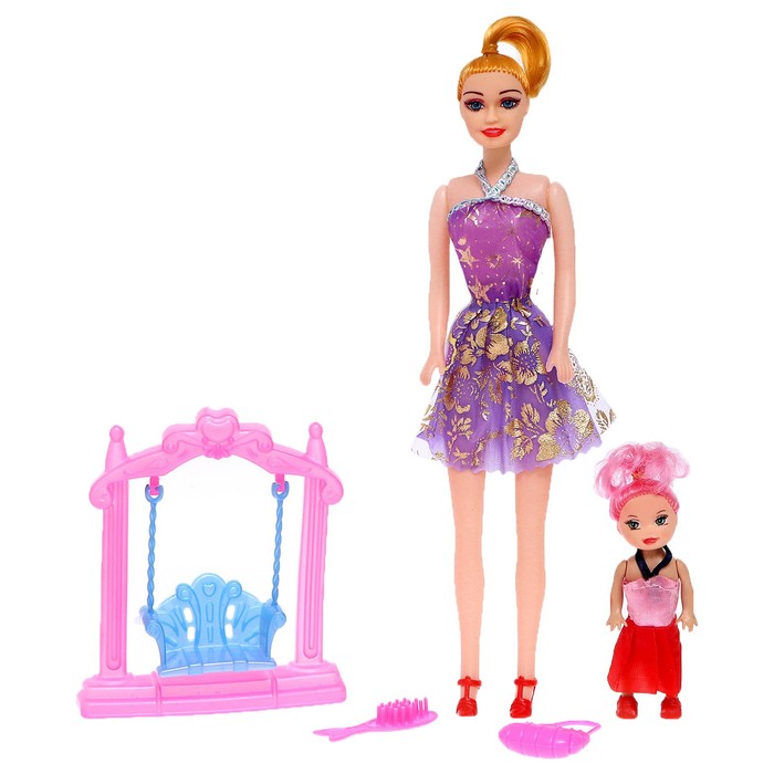 Кукла-модель «Оля» с малышкой, с аксессуарами 46629