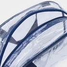 Косметичка на молнии, цвет прозрачный/синий - фото 25396213