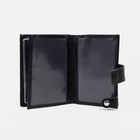 Портмоне мужское на кнопке, отдел для автодокументов и паспорта, чёрное - Фото 6