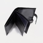 Портмоне мужское на кнопке, отдел для автодокументов и паспорта, чёрное - Фото 7