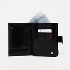 Портмоне мужское на кнопке, отдел для автодокументов и паспорта, чёрное - Фото 8