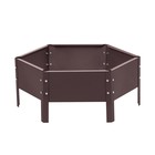 Клумба оцинкованная, d=60 см, высота бортика 15 см, коричневая, Greengo - Фото 9