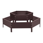 Клумба оцинкованная, 2 яруса, d=60-100 см, высота бортика 30 см, коричневая, Greengo - Фото 8