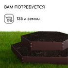 Клумба оцинкованная, 2 яруса, d=60-100 см, высота бортика 30 см, коричневая, Greengo - Фото 5