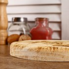 Доска разделочная из массива кедра «Волки», d=18 см - Фото 2