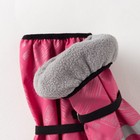 Рукавицы детские, непромокаемые утепленные, цвет розовый принт, размер 13 - Фото 3