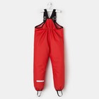 Полукомбинезон детский, непромокаемый, цвет красный, рост 116 см - Фото 3