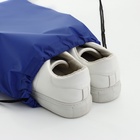 Мешок для обуви на шнурке, однотонный, размер 35×0.5×43 см, синий - Фото 4