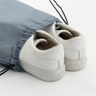 Мешок для обуви на шнурке, однотонный, размер 35×0.5×43 см, серый - Фото 4