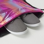 Мешок для обуви, отдел на шнурке, цвет розовый - Фото 4
