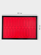 Коврик для выпечки армированный «Эклер», силикон, 60×40 см, красный - Фото 2