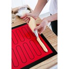 Силиконовый коврик армированный «Эклер», 60×40 см, цвет красный - фото 9562621