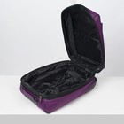 Чемодан малый 20", отдел на молнии, с расширением, наружный карман, 2 колеса, цвет фиолетовый - Фото 4