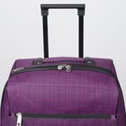 Чемодан малый 20", отдел на молнии, с расширением, наружный карман, 2 колеса, цвет фиолетовый - Фото 6