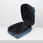 Чемодан малый 20", отдел на молнии, с расширением, наружный карман, 2 колеса, цвет голубой - Фото 4