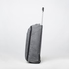 Чемодан малый 20", отдел на молнии, наружный карман, 2 колеса, цвет серый - Фото 2