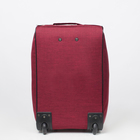 Чемодан малый 20", отдел на молнии, наружный карман, с расширением, 2 колеса, цвет бордовый - Фото 3