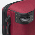 Чемодан малый 20", отдел на молнии, наружный карман, с расширением, 2 колеса, цвет бордовый - Фото 5