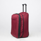 Чемодан малый 20", отдел на молнии, наружный карман, с расширением, 2 колеса, цвет бордовый - Фото 7