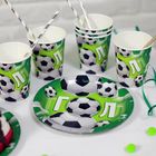 Одноразовая посуда «С днём рождения», 6 тарелок, 6 стаканов, 6 колпаков,1 гирлянда - фото 42720243