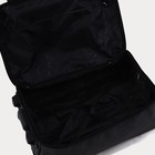 Чемодан малый 20", отдел на молнии, наружный карман, 2 колеса, цвет тёмно-серый - Фото 7