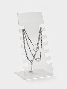 Подставка под колье 110 220 80, оргстекло 3 мм, прозрачный, В ЗАЩИТНОЙ ПЛЁНКЕ