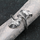 Кольцо для салфетки «Лотос», 4×5 см, цвет серебряный - фото 23074825