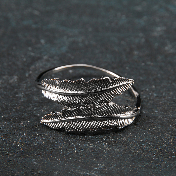 Кольцо для салфетки «Лист», 4,5×2 см, цвет серебряный - фото 1908537174