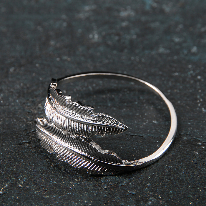 Кольцо для салфетки «Лист», 4,5×2 см, цвет серебряный - фото 1890908814