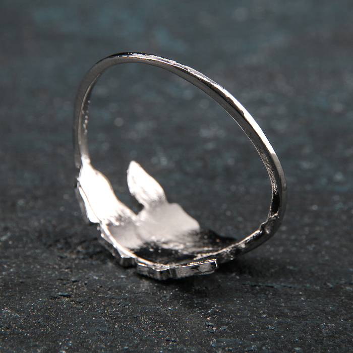 Кольцо для салфетки «Лист», 4,5×2 см, цвет серебряный - фото 1908537176