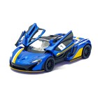 Машина металлическая McLaren P1, 1:36, открываются двери, инерция, цвет синий - Фото 4