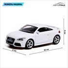 Машина металлическая AUDI TT COUPE, 1:43, цвет белый - Фото 2