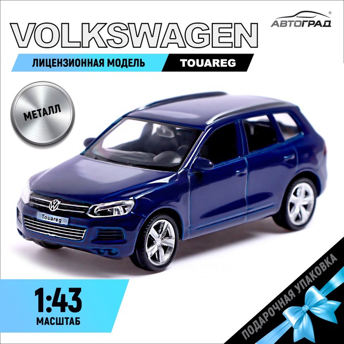 

Машина металлическая VOLKSWAGEN TOUAREG, 1:43, цвет синий