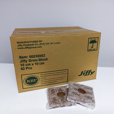 Таблетки кокосовые, d = 10 см, с оболочкой, набор 92 шт., Jiffy Growblock