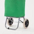 Сумка хозяйственная на тележке на шнуре, цвет зелёный - Фото 4