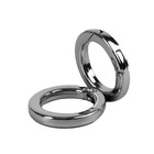 Кольцо-карабин плоский, d=20/28 мм, толщина - 4 мм, 5 шт., цвет серебряный - Фото 3