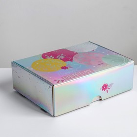 Складная коробка Happy Birthday, 30,5 × 22 × 9,5 см