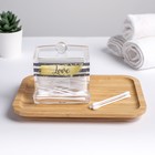 Органайзер для ватных палочек "Love", 10,5 х 9,5 см - Фото 1