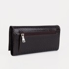 Кошелёк женский на кнопке, цвет коричневый - Фото 2