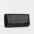 Кошелёк женский на кнопке, цвет чёрный - Фото 1