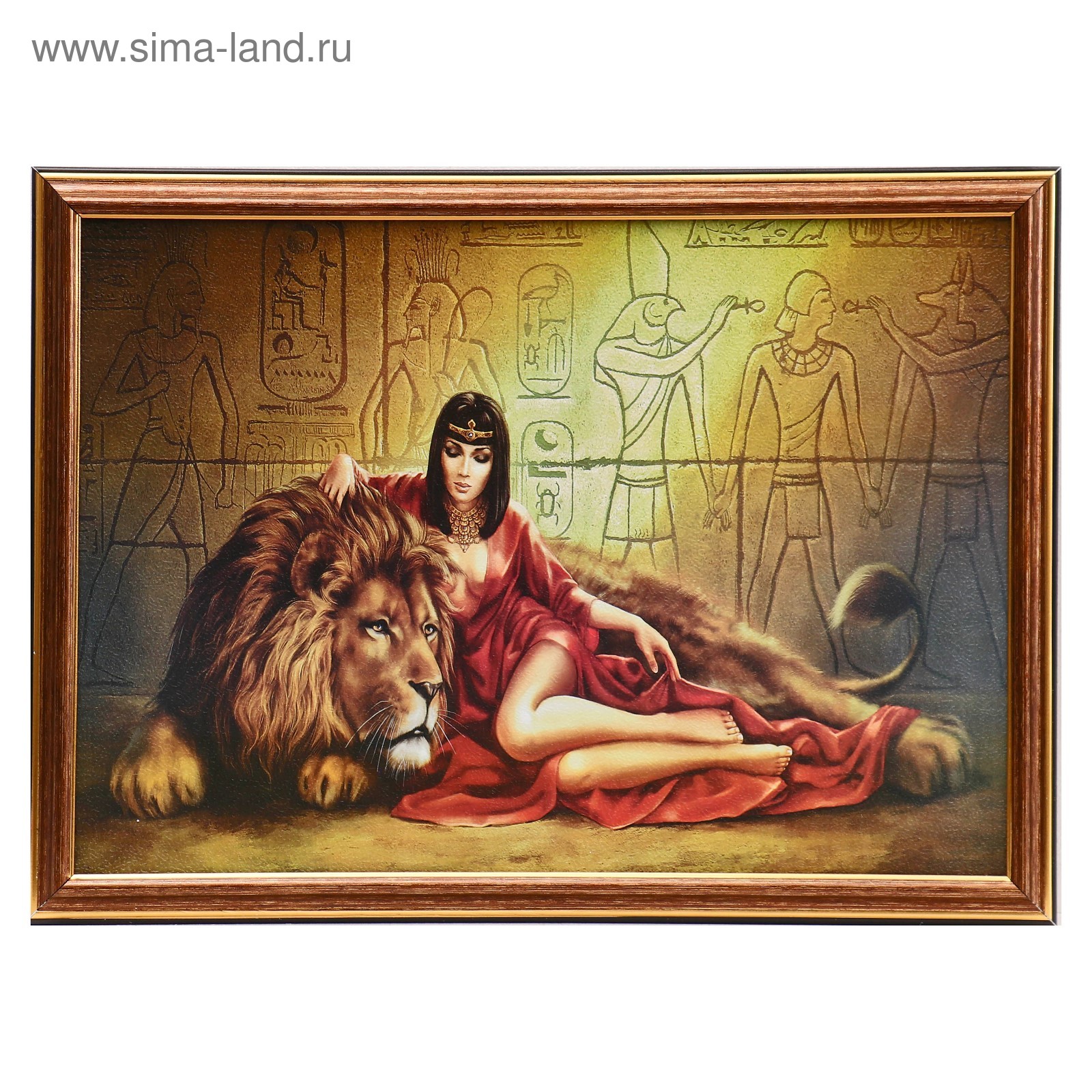 Картина по номерам Paintboy «Девушка со львом и цветы»