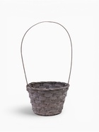 Корзина плетёная, бамбук, d=13xH9.5/28 см, серый - Фото 1
