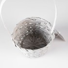 Корзина плетёная, бамбук, d=13xH9.5/28 см, серый - Фото 2