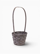 Корзина плетёная, бамбук, d=13xH9.5/28 см, серый - Фото 2