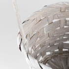 Корзина плетёная, бамбук, d=13xH9.5/28 см, серый - Фото 3