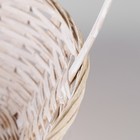 Корзина плетеная, 19x5 см, белый, бамбук - Фото 3