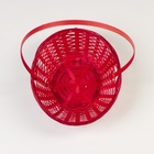 Корзина плетёная, бамбук, d=19xH5 см, красный - Фото 4