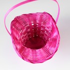 Корзина плетеная, бамбук, D21/13xH14/29 см, розовый - Фото 4