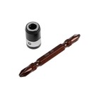 Бита двухсторонняя ТУНДРА, сталь S2, круглый магнитный фиксатор, PH2×65 мм - Фото 4