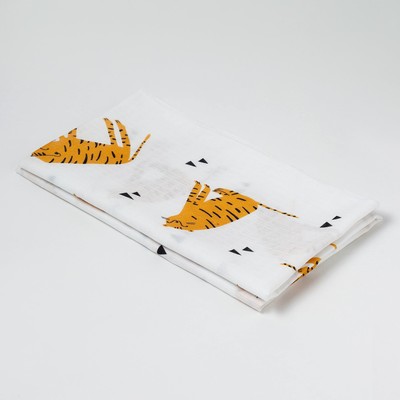 Пелёнка муслиновая Крошка Я «Тигры» 75х120 см